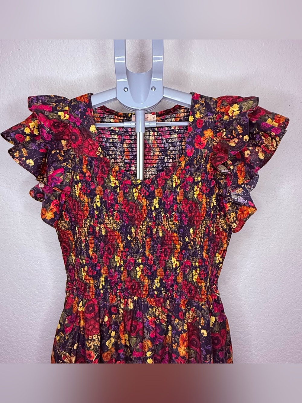 Ivy City Co Hattie Dress in “Night Garden” Floral Smocked Midi Sz-XL - Picture 4 of 9